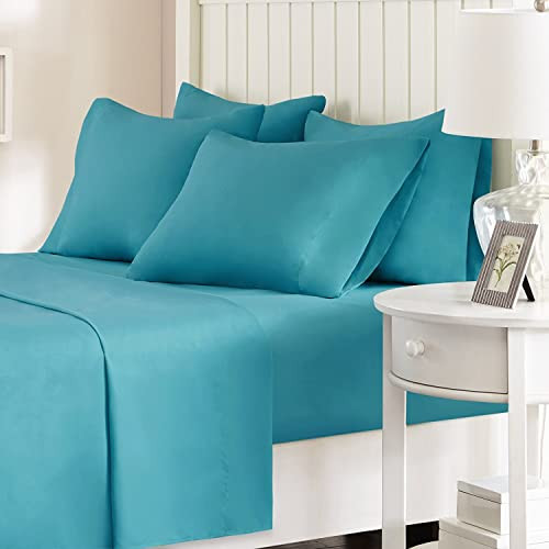 Comfort Spaces 4-Piece Sheet Set (Twin, Teal)