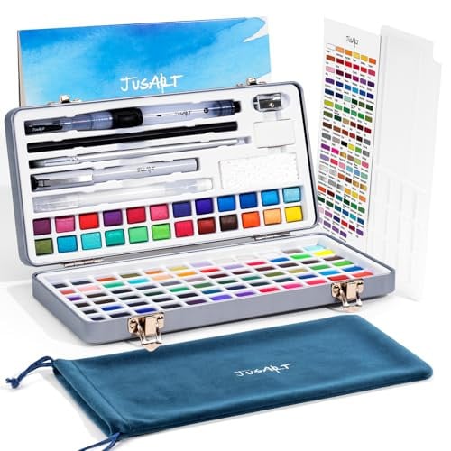 JusArt Watercolor Paint Set 50-Color