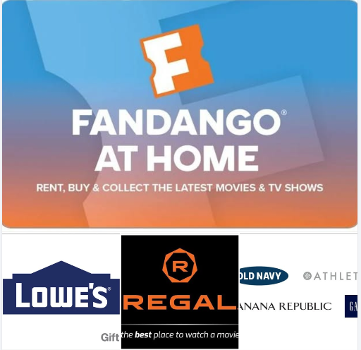 Various Gift Cards SALE