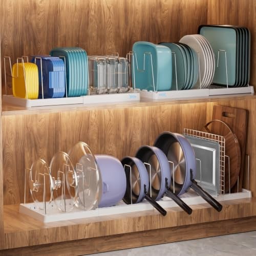 2-Pack Seasky Expandable Pot & Pan Lid Organizer Rack (17.7"-31.5")