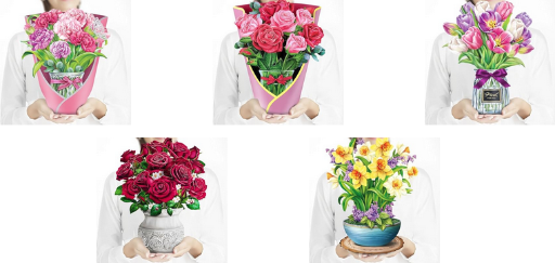 3D Pop-Up Paper Bouquet Greeting Card Deal
