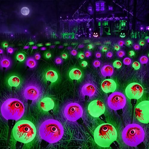 Solar Halloween Eyeball Lights 6 Pack Deal