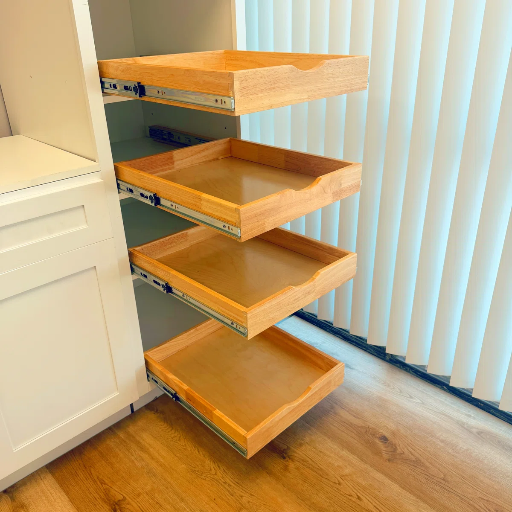 Prestridge Pre-Assembled Solid Wood Pull Out Cabinet Organizer Drawer with Soft Close Full Extension Slides