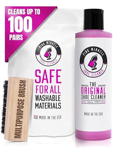 Pink Miracle Shoe Cleaner Kit with bottle and brush Deal