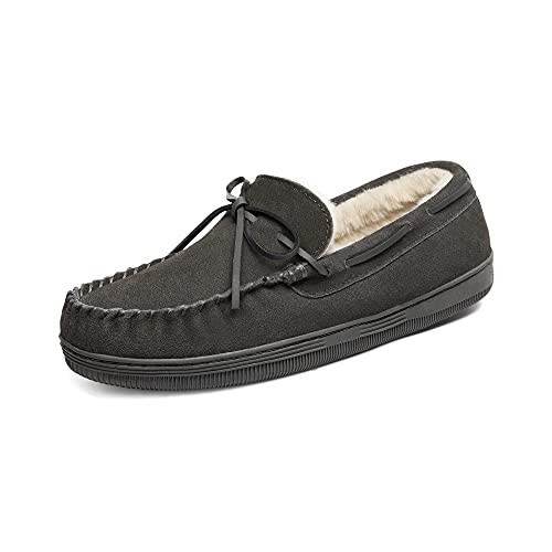 DREAM PAIRS Men's Moccasin Slippers w/ Fleece Lining