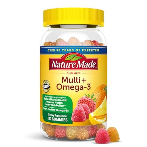 Nature Made Multivitamin + Omega-3 Multivitamin Gummies 80-Count (Strawberry/Orange/Lemon) Deal