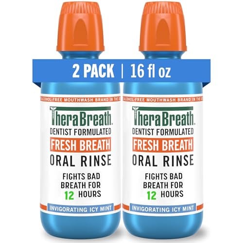 2-Pack 16-Ounce TheraBreath Fresh Breath Mouthwash (Icy Mint) Deal