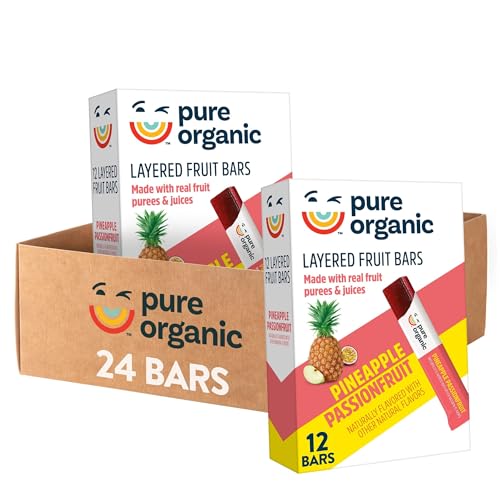 24-Pack 0.52-Oz Pure Organic Layered Fruit Bars (Pineapple Passionfruit)