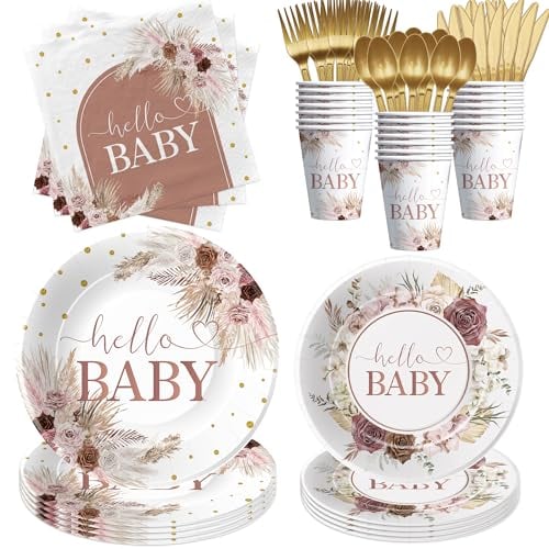 Boho Baby Shower Decorations Party Tableware Serves 24 Deal