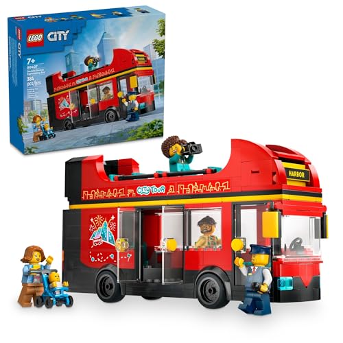 LEGO City Red Double-Decker Sightseeing Bus Toy Vehicle Set (60407) Deal