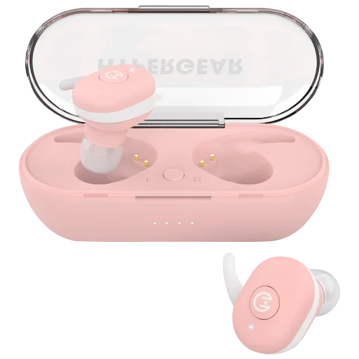 HyperGear Active True Wireless Earbuds (White, Red or Pink)