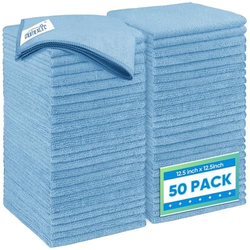 Homexcel Microfiber Cleaning Cloth 50-Pack