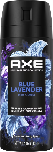 Axe Fine Fragrance Collection Men's Deodorant Spray, Blue Lavender Aluminum-Free, 4 oz
