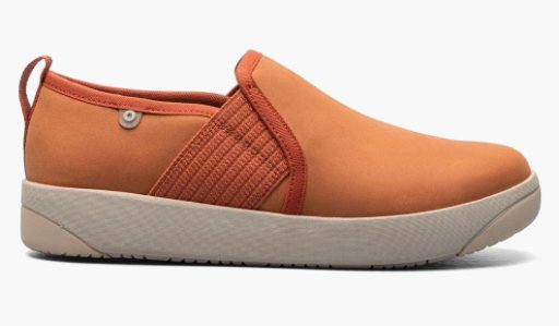 Bogs Women's Kicker Slip-On Elastic Leather Shoes (Burnt Orange)