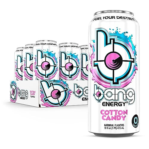 BANG Energy Sugar-Free Energy Drink 12-Pack 16-Oz (Cotton Candy)