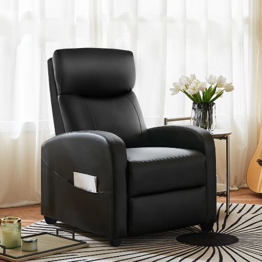 Ebern Designs Ergonomic Manual Massage Recliner Chair w/ 8-Mode Lumbar Vibration Deal