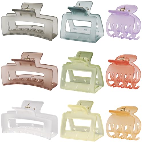 Medium Hair Clips Set for Women, 3 Styles, 9 PCS Deal