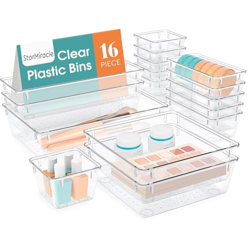 Drawer Organizer Bins Set - 16pcs 
