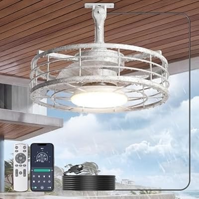 Outdoor Ceiling Fan with Lights 16" Deal