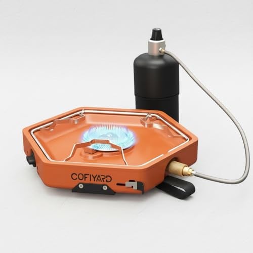 Cofiyard 1-Burner Propane Stove Portable Camping Stove (Orange)