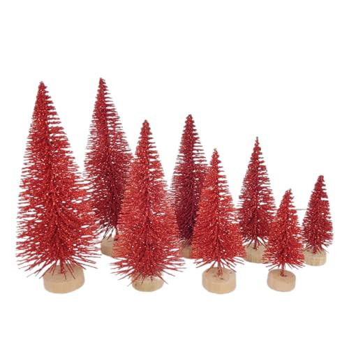 8-Piece Artificial Mini Christmas Trees