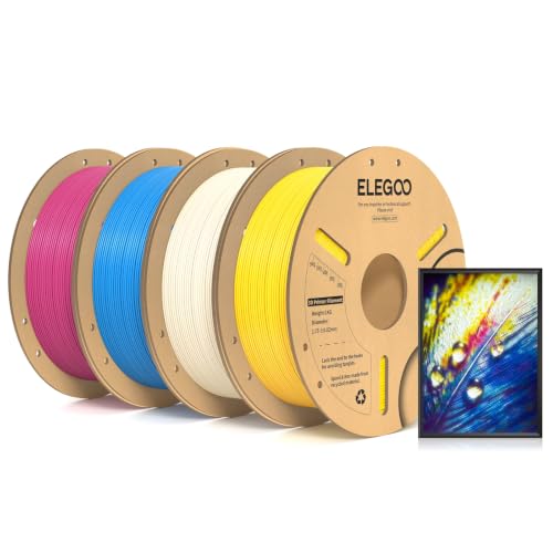 ELEGOO PLA 3D Printer Filament 1.75mm 4KG CMYK Bundle Deal