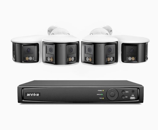 ANNKE FDH600 4K 12MP NVR + 4 X PoE Dual-Lens Camera Security System