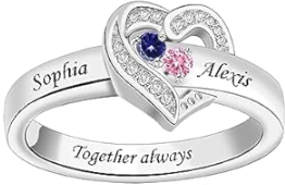 Personalized Heart Rings