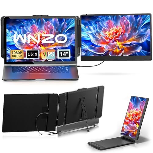 Laptop Screen Extender 14" Dual Portable Monitor FHD 1080P IPS