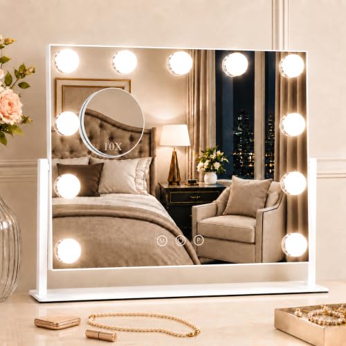 ROLOVE 16 x 12.9 in Tabletop Vanity Mirror Lighted Makeup Mirror Deal