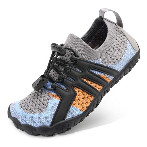 Stelle Water Shoes for Kids Girls Boys Barefoot Shoes with Adjustable Laces Quick Drying Beach Sports Non Slip Swimming Hiking (Glacial Ember, 6MB) Deal