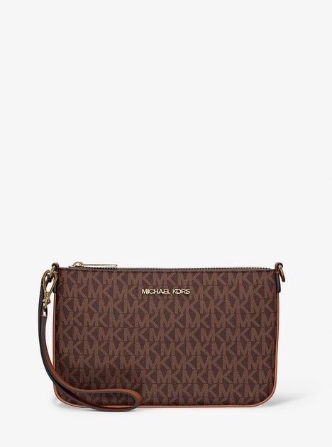 Michael Kors Jet Set Small Signature Logo Convertible Wristlet Deal