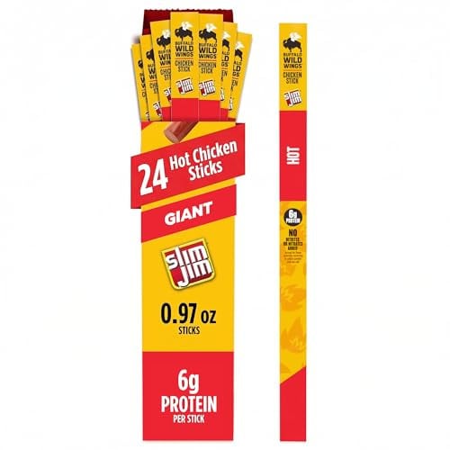 Slim Jim Giant Chicken Sticks, Buffalo Wild Wings Hot, 0.97 oz. (24 Count) Deal