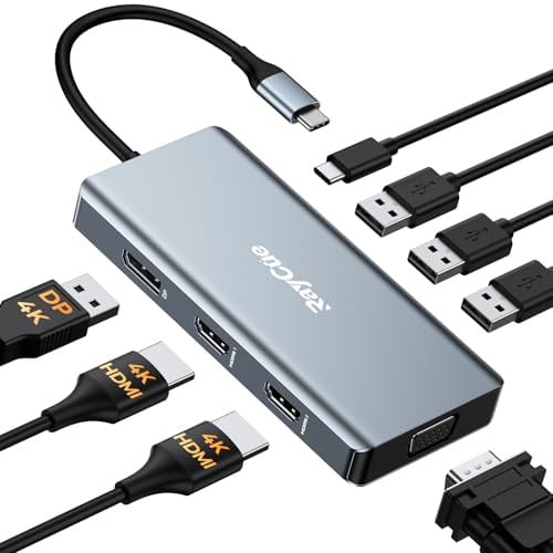 8-in-1 USB-C Docking Station 4K HDMI+DP+VGA Deal