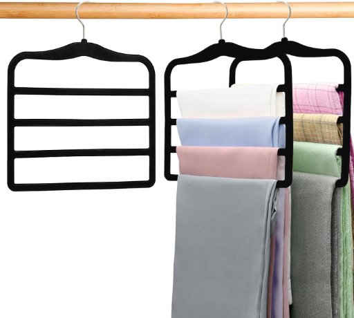 Velvet Pants Hangers Space Saving, 2 Pack