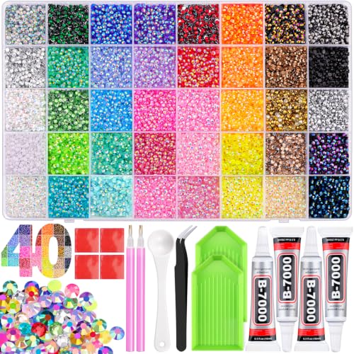 50000-Piece 3mm Jelly Rhinestones Bedazzling Kit Deal