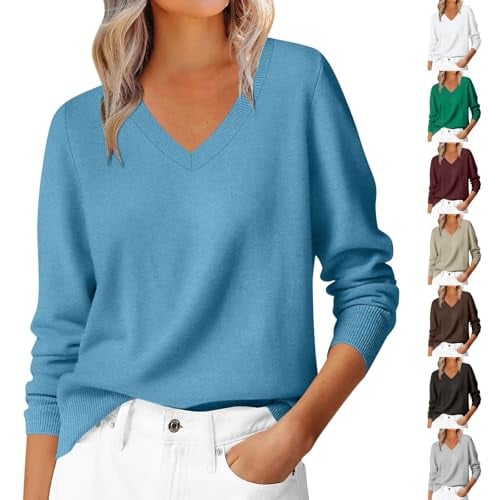 Long Sleeve V Neck Sweater