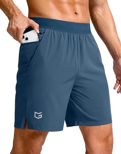 G Gradual Men's Athletic Running Shorts w/ Zipper Pocket