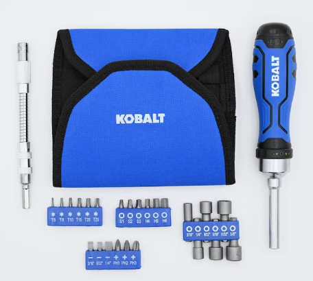 Kobalt 27-Piece 3-in Ratcheting Multi-Bit Combination Tip Screwdriver Set