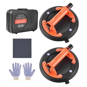 VEVOR 8-Inch Vacuum Glass Lifter with Metal Handle, 429 lbs Max Lift, 2-Pack