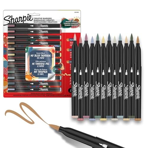 Sharpie Water-Based Acrylic Fine Tip Paint Markers (Warm Tones) 12-Count Deal