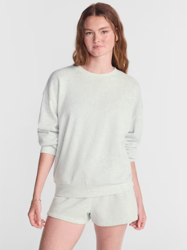 No Boundaries Women's Pullover Crewneck Long Sleeve Sleep Top, XXS-3X