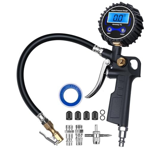 DigitPro Digital Tire Pressure Gauge with Inflator 3-250 PSI