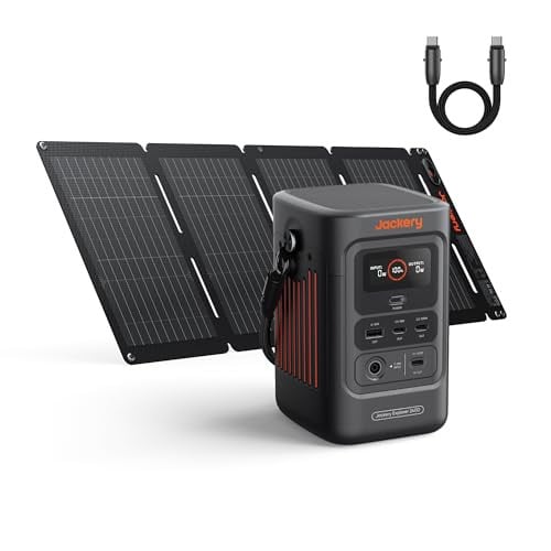 Explorer 240D Power Bank and 40W Solar Panel (80,000mAh), LiFePO4 Battery Portable Power Station, USB-C Cable Included, 200W DC Output Deal