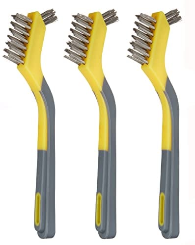 Amazon Basics Stainless Steel Mini Wire Brushes 3-Pack