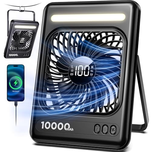 Portable Travel Fan 10000mAh 24H Runtime Deal