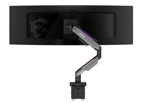 MSI RGB Gas Spring Monitor Arm for 17"-35" Screens w/ 44Lbs Capacity Deal