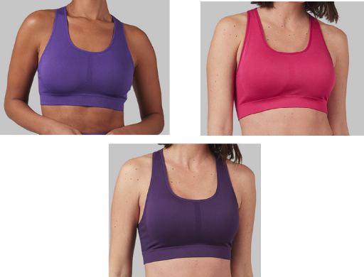 32 Degrees Women's Seamless Racerback Sports Bra (3 Colors) Deal