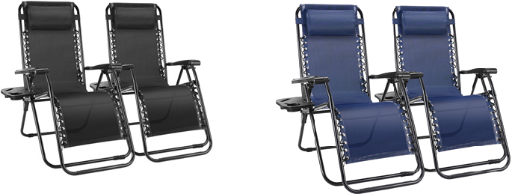 EDX Zero Gravity Outdoor Lounge Chairs 2-Pack