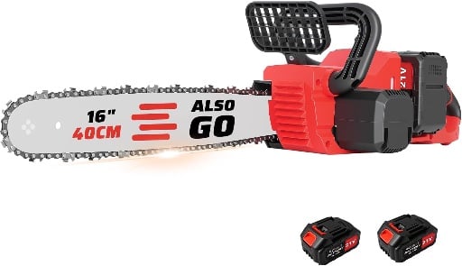 Brushless Cordless Chainsaw w/6000mAh Battery and Charger